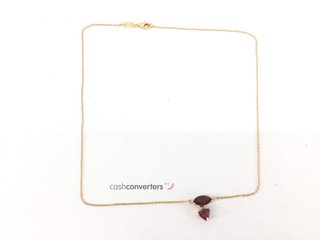 cadena oro 18k con piedra con circonita 20cm