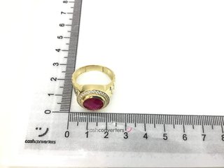 sello oro 18k con piedra con circonita t. 22 (19,74 mm)