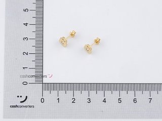 pendientes oro 18k con piedra con circonita
