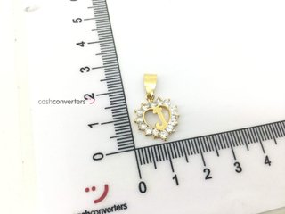 colgante oro 18k con piedra con circonita