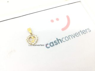 colgante oro 18k con piedra con circonita