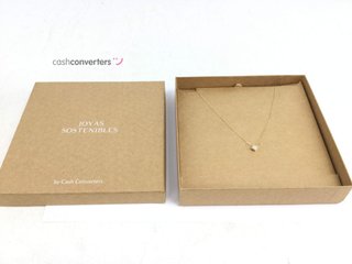 collar oro 18k con piedra con diamante de laboratorio 19.5cm