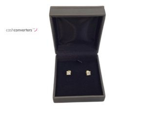pendientes oro 18k con piedra con diamante de laboratorio