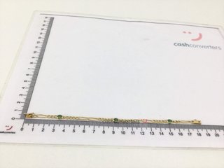 pulsera oro 18k con piedra con esmeralda