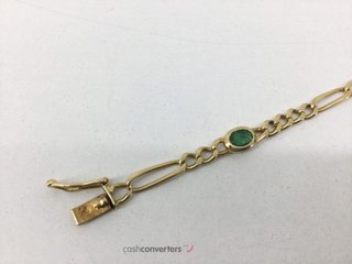pulsera oro 18k con piedra con esmeralda