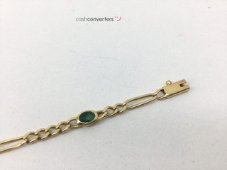 pulsera oro 18k con piedra con esmeralda