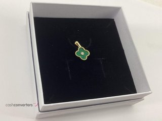 colgante oro 18k con piedra con circonita