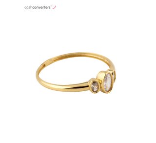 anillo oro 18k con piedra con circonita