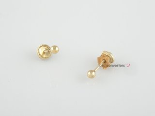 pendientes oro 18k