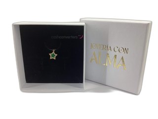 colgante oro 18k con piedra con circonita