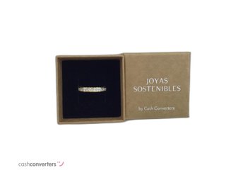 alianza oro 18k con piedra con diamante de laboratorio