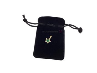 colgante oro 18k con piedra con circonita