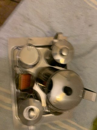 Cafetera Italiana CINO 6 Piezas + Bandej:inox18-10