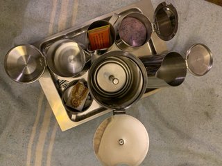 Cafetera Italiana CINO 6 Piezas + Bandej:inox18-10