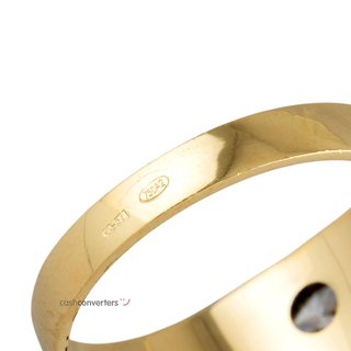 anillo oro 18k con piedra con circonita