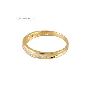 anillo oro 18k con piedra con circonita