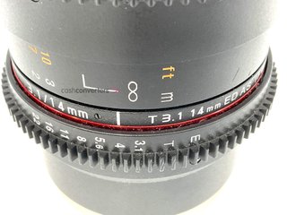 objetivos samyang t3 .1 14mm