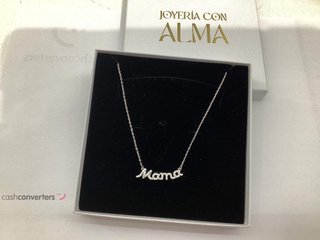 collar plata 925mm con piedra con circonita, 22cm