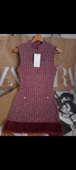 Vestido corto Zara rosa