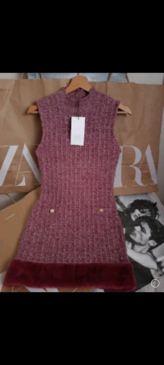 Vestido corto Zara rosa