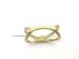 anillo oro 18k con piedra con circonita