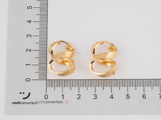 argollas oro 18k con circonita