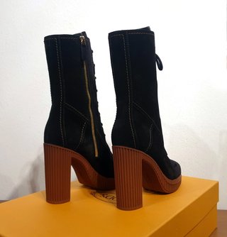 Stivaletti con tacco, pelle, nero, Tod's, n.41,5