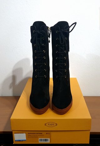 Stivaletti con tacco, pelle, nero, Tod's, n.41,5