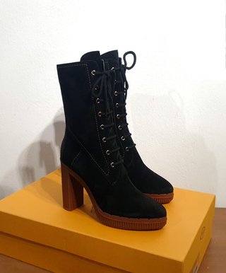 Stivaletti con tacco, pelle, nero, Tod's, n.41,5