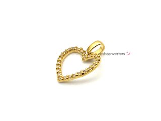 colgante oro 18k con circonita