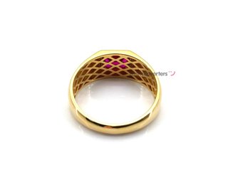 sello oro 18k con circonita
