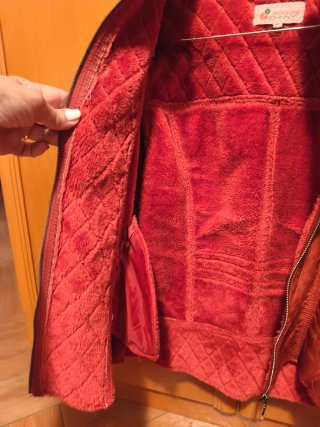 Chaqueta Piel Sintético Roja