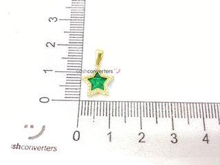 colgante oro 18k con piedra con circonita