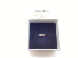anillo oro 18k con piedra con amatista