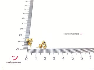 pendientes oro 18k con piedra con circonita