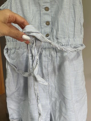 Mono corto verano rayas azul y blanco