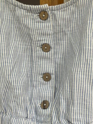 Mono corto verano rayas azul y blanco