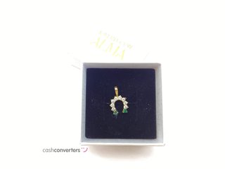 colgante oro 18k con piedra con circonita