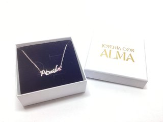 collar plata 925mm con piedra con circonita 22cm