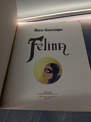 COMIC, FELINA - MORA-GOETZINGER - COLECCION VERTIGO - Nº 2 - TOTEM 1981.