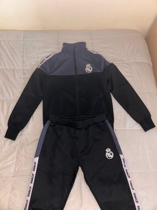 Chándal Real Madrid C.F. Negro y Gris