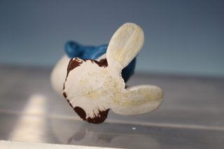 Figura PVC. Pitufo pescador, pesca. Los Pitufos .