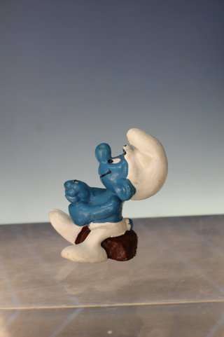 Figura PVC. Pitufo pescador, pesca. Los Pitufos .