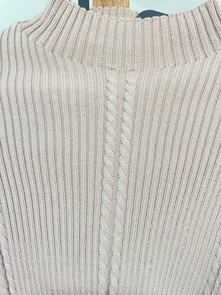 Camiseta de punto manga larga beige