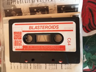 Commodore 64 Blasteroids Cassette CBM 64