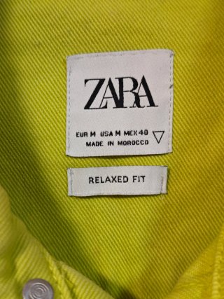 Camisa Zara Verde/Amarilla Talla M