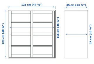 Vitrina IKEA HAVSTA Cristal Madera
