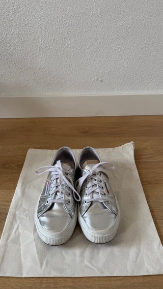 Superga Plateadas Talla 36