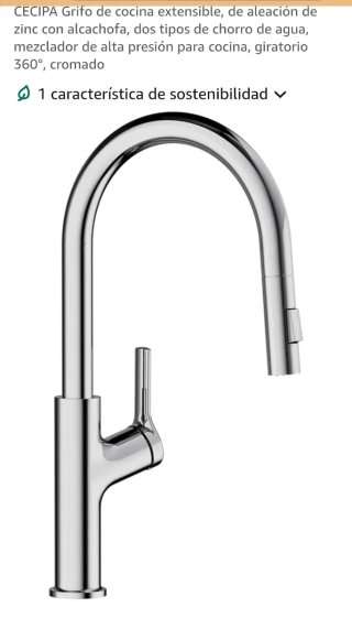 Grifo Cocina Extensible CECIPA Cromado