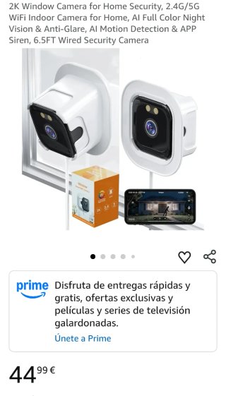 Cámara Seguridad 2K WiFi 2.4/5G